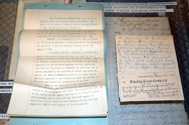 Supporting the show's Entertainment theme was this rare assembly of documents shown by Eric Caren of the Caren Archive, Inc, Lincolndale, N.Y., detailing the 1908 agreement by Buffalo Bill Cody and Pawnee Bill to create the short partnership known as "the two Bills show,†one of the most important Buffalo Bill documents extant, according to Caren.