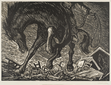 Leopoldo Mendez, "El Bruto (The Brute),†woodcut, from the series "Rio Escondido (Hidden River),†1948. 