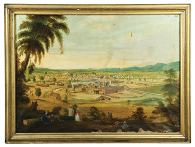 "A view of Waverly Ohio,†an oil on canvas from 1859 by Richard Sheppard (1819‱895). Collection of Clifton Anderson.