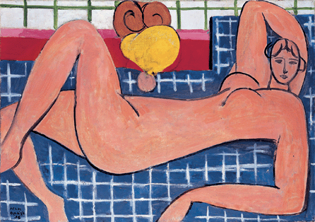 Henri Matisse, "Large Reclining Nude,†1935, oil on canvas.  The Baltimore Museum of Art: The Cone Collection, formed by Dr Claribel Cone and Etta Cone of Baltimore.  ©2011 Succession H. Matisse/Artists Rights Society (ARS), New York. 