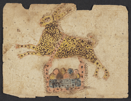 Easter Bunny fraktur, attributed to Johann Conrad Gilbert (1734‱812). Courtesy Winterthur Museum. ⁊im Schneck photo 