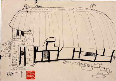 An album of ten drawings by Twentieth Century Chinese artist Wu Guanzhong (detail shown above) sold for $253,000. 