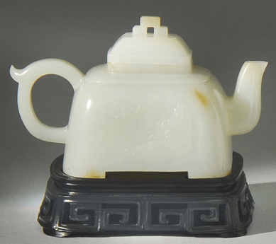 A Nineteenth Century white jade teapot went for $24,780.