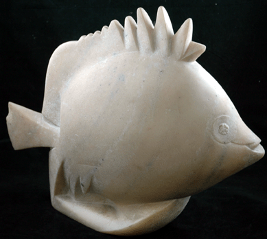 The Chana Orloff marble sculpture of a fish did well, attaining $29,900. 