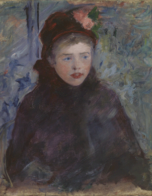 Expatriate artist Mary Cassatt, who was childless, is best known for her portrayals of mothers and daughters and young girls, the latter exemplified by "Susan Toque With Roses,†circa 1881. The subject, Susan Valet, thought to be the cousin of the artist's housekeeper in France, is presented in this freely brushed composition with careful touches of vivid color as a bright and cheerful, yet introspective youngster. The Carl Collection. ⁁lex Jamison Photography photo