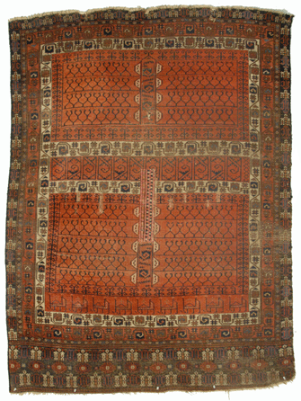 A rare and elegant Turkestan Salor ensi rug achieved $241,500.