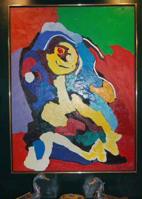 One of the sale highlights was "Flowering Personage†by Dutch Modernist artist Karel Appel that realized $92,500. 