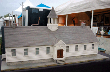 An architect's model, possibly, from the 1960s, replicated General George Washington's cantonment in New Windsor, N.Y., and was on display at Andrij Roman Antiques, Brookfield, Conn.
