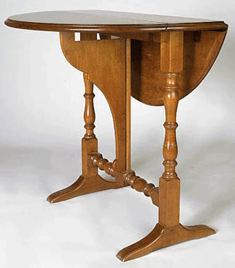Butterfly drop leaf table in maple, made by the Val-Kill Furniture Shop.