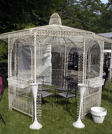At Home With Heidi, Stratford, Conn., showed a fine 1950s aluminum gazebo at the show.