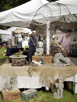 Antique Accessories, Jackson, N.J., offered a pleasing variety of garden antiques.