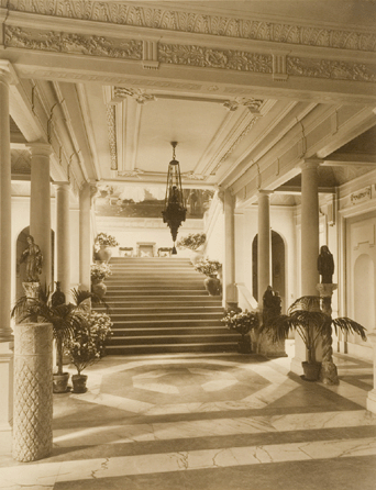 Frances Benjamin Johnson's (1864‱952) 1910 gelatin silver print photograph depicts the Great Stair Hall in the Anderson House. The Society of the Cincinnati, library purchase, 1977.
