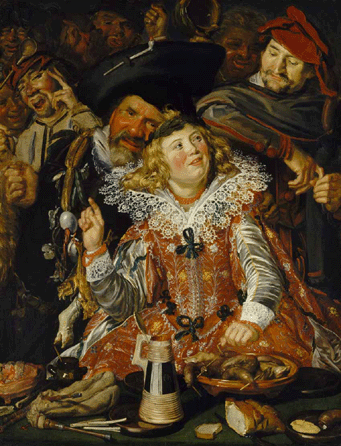 Frans Hals (Dutch, 1582/83‱666), "Merrymakers at Shrovetide,†circa 1615, oil on canvas, 51¾ by 39¼ inches. The Metropolitan Museum of Art, bequest of Benjamin Altman, 1913.