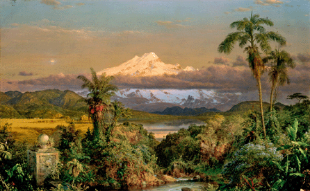 Frederic Edwin Church (1826‱900), "Cayambe,†1858, oil on canvas, 30 by 48 1/8 inches. Courtesy of The New-York Historical Society.