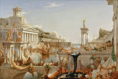 Thomas Cole (1801‱848), "The Consummation of Empire,†1836, oil on canvas, 51¼ by 76 inches. Courtesy of the New-York Historical Society.
