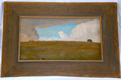 Original oil on panel work by Rockwell Kent (1882‱971), signed and dated 1907, went out at $11,300.
