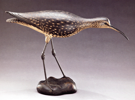 A. Elmer Crowell's decoy of a running curlew, circa 1912, was estimated at $60/90,000, but soared at $257,250.
