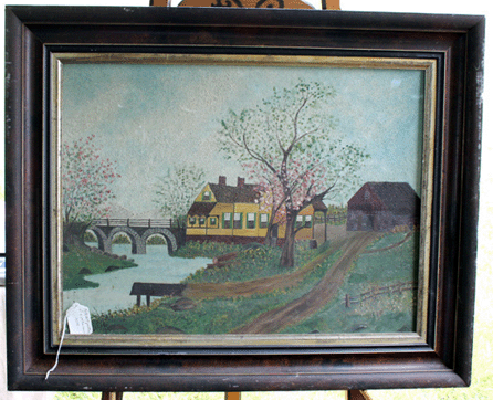 One of several paintings offered by Michael and Lucinda Seward, Americana specialists from Pittsford, Vt.