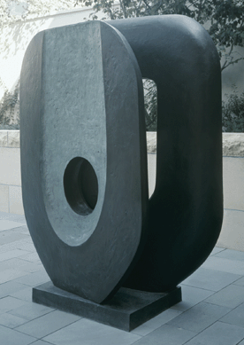 Barbara Hepworth (1903‱975), "Dual Form,†1965, cast in 1966, bronze, 72 inches high. The Phillips Collection, Washington, D.C. ©Alan Bowness, Hepworth estate.