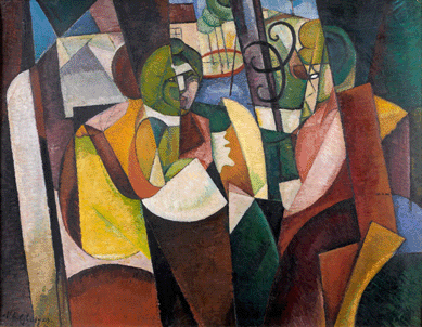 Albert Gleizes (1881‱953), "La mère et la sSŵr d'Albert Gleizes,†1914, oil on cardboard, 31½ by 411/8 inches, realized $775,000.