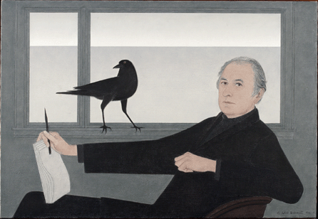 Will Barnet's 1981 self-portrait was created for his admission to the National Academy and is a play of subtle color, forms and spaces.