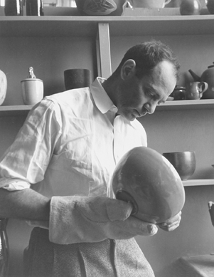 Edwin Scheier in the studio by Musya Sokolova Sheeler, 1948.