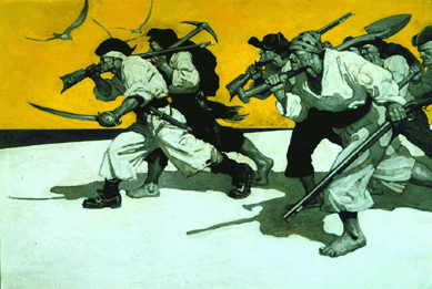 N.C. Wyeth (1882‱945), Treasure Island, endpaper illustration, 1911, oil on canvas, 32¾ by 471/8  inches, Brandywine River Museum. Purchased in memory of Hope Montgomery Scott, 1997.