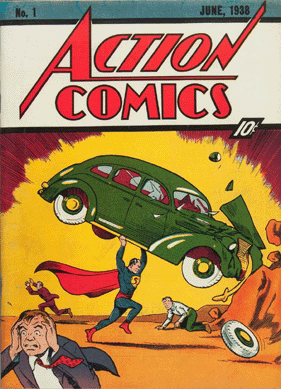 A restored copy of Action Comics #1 (DC, 1938), offered without reserve, realized $149,375.