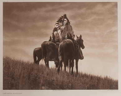From Edward Curtis, North American Indians Portfolio Volume 6: The Piegan. The Cheyenne. The Arapaho,, which brought $15,862. 