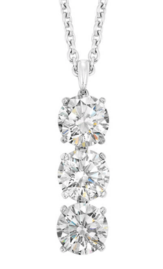 Platinum and diamond pendant necklace, Cartier, brought $92,500.