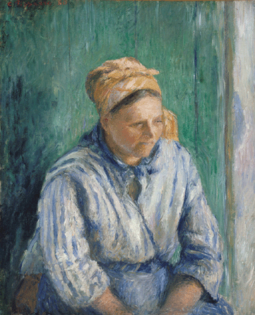 Camille Pissarro, "Washerwoman, Study,†1880, oil on canvas;  28¾ by 23¼ inches. The Metropolitan Museum of Art, gift of Mr and Mrs Nate B. Spingold, 1956.