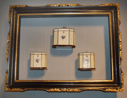 Three Eighteenth Century ivory tea caddies from Sallea Antiques, New Canaan, Conn.
