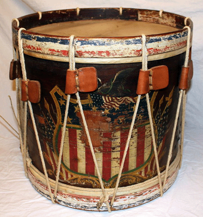 Among the artifacts in the exhibit is this drum from the 12th NJ Infantry.