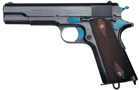 Rare early production US Colt Model 1911 semi-automatic pistol serial number 33 attained $109,250.