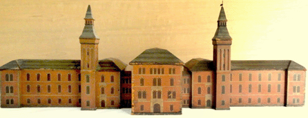 This 1863 folky architect's wood model of the Rhode Island Hospital by the firm of A.C. Morse measures 51 by 13½ by 18 inches and was the top lot of the sale at $4,485.