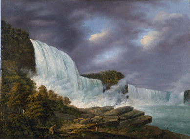 The panoramas of New York State have never been as beautifully captured as by the painters of the Hudson River School. Here, Louisa Davis Minoa tames "Niagara Falls†in an 1818 painting. Gift of Mrs Waldron Phoenix Belknap Sr to the Waldron Phoenix Belknap Jr Collection, 1956.