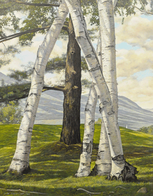 "The Pine Through The Birches,†an oil on canvas by Luigi Lucioni, did well, selling at $43,200.