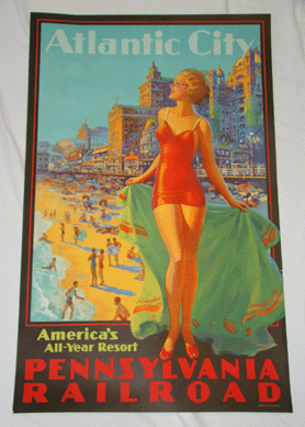 A pair of circa 1930s posters for Atlantic City by Edward M. Eggleston went for $10,950.