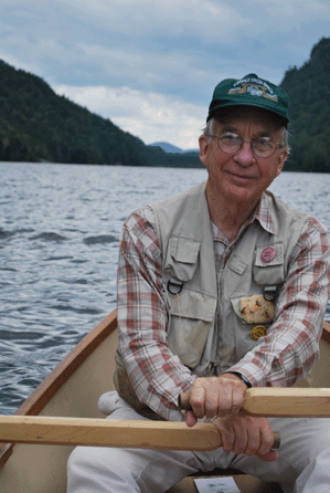 At work on another of Theodore E. Stebbins' favorite pursuits †the art historian as fly fisherman.