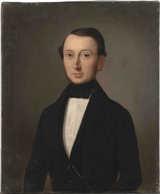 "Portrait of a Creole Gentleman,†1835‱837, depicting a prosperous, fashionably dressed figure, reflects Hudson's variety of patrons. An oil on canvas, it measures 13¼ by 11 inches and is in the collection of the Dallas Museum of Art, gift of Curtis E. Ransom.