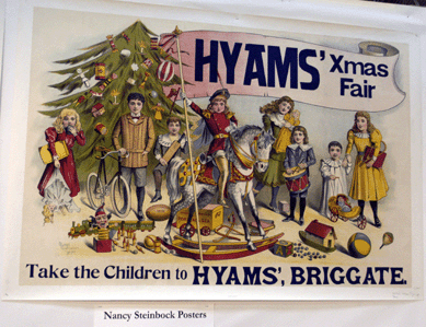 With Christmas a mere month away, this circa 1900 poster for a London department store at Nancy Steinbock Posters, Chestnut Hill, Mass., seemed apropos.