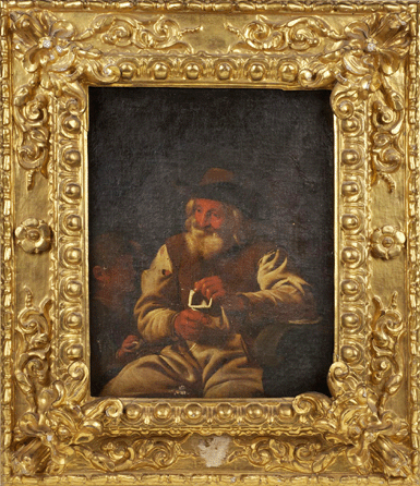 An unassuming Continental portrait of a bearded man knitting that was estimated at $1,500 became the top lot of the auction, selling for $384,000.