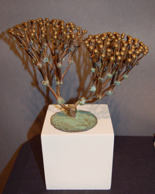"Bush Form II,†a bronze by Harry Bertoia, from Martha Richardson Fine Art, Boston.