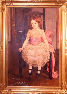 The 1924 portrait of Miss Katherine Sawyer by Lilian Westcott Hale from Pierce Galleries, Hingham and Nantucket, Mass.