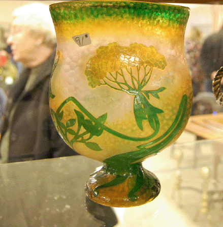 The sale's top lot was the Daum Nancy art glass vase, which sold for $4,485. 