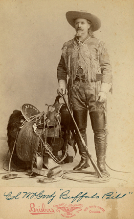 Alfred Brisbois. William F. Cody "Buffalo Bill,†late 1880s, albumen print, 6½ by 4½ inches.