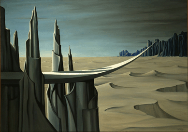 Kaye Sage, "Danger, Construction Ahead,†1940, ©Estate of Kay Sage Tanguy. ₩Yale University Art Gallery photo