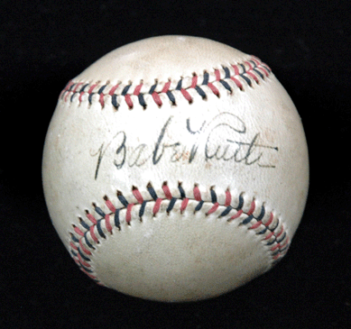 It just does not get much sweeter than this, said vintage baseball memorabilia dealer Kevin Bronson, Roaring Spring, Penn., of this baseball signed by Babe Ruth in the early 1930s. The ball was priced at $18,500.
