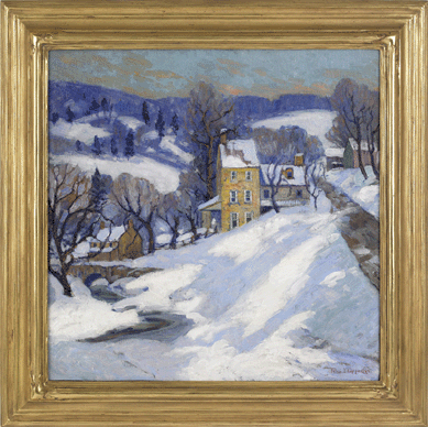 Local Pennsylvania artist Fern Coppedge was represented by a winter landscape titled "The Delaware Valley.†The phones were again full and the final bid was $65,175.