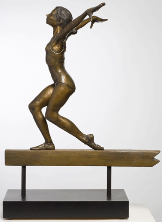 Douglas More, "Gymnast #3,†bronze. Courtesy the artist. ⁐aul Mutino photo